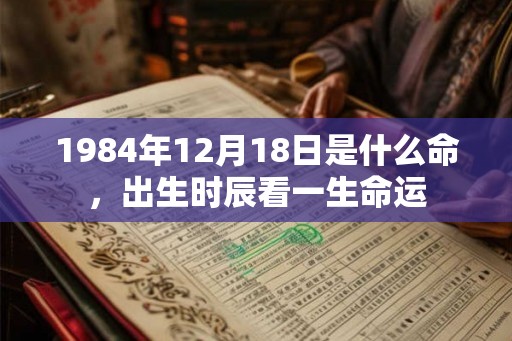 1984年12月18日是什么命,出生时辰看一生命运 1984年12月18日是什么命,出生时辰看一生命运