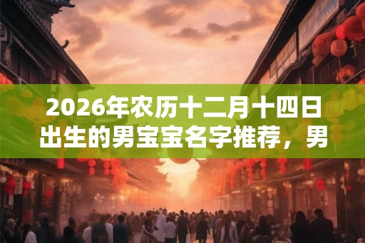 2026年农历十二月十四日出生的男宝宝名字推荐，男宝宝五行起名