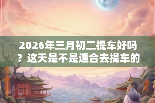2026年三月初二提车好吗？这天是不是适合去提车的日子？