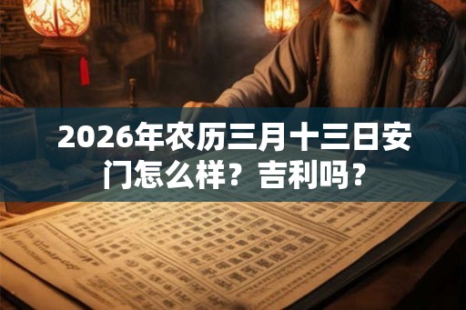2026年农历三月十三日安门怎么样？吉利吗？