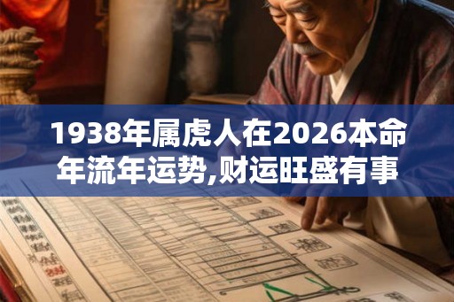 1938年属虎人在2026本命年流年运势,财运旺盛有事业心