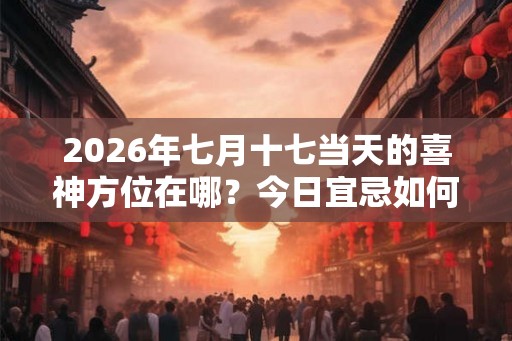 2026年七月十七当天的喜神方位在哪？今日宜忌如何