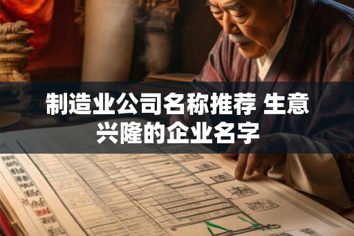 制造业公司名称推荐 生意兴隆的企业名字