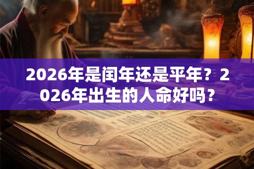 2026年是闰年还是平年？2026年出生的人命好吗？