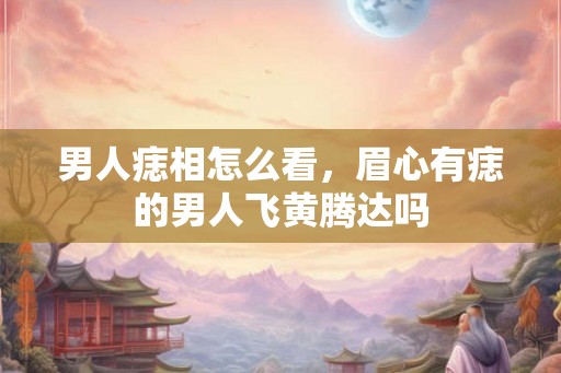 男人痣相怎么看，眉心有痣的男人飞黄腾达吗