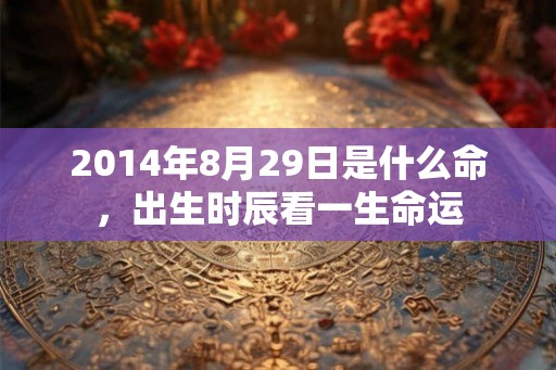 2014年8月29日是什么命，出生时辰看一生命运