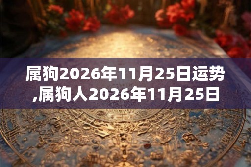 属狗2026年11月25日运势,属狗人2026年11月25日财运,生肖狗2026年11月25日运势