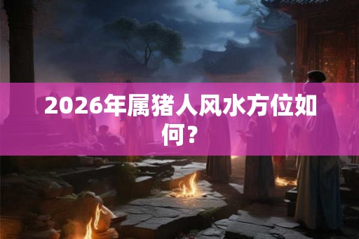 2026年属猪人风水方位如何？