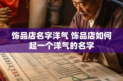 饰品店名字洋气 饰品店如何起一个洋气的名字