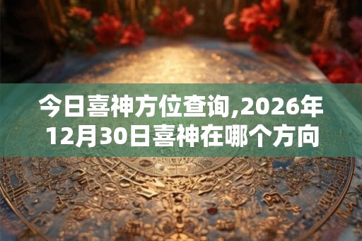 今日喜神方位查询,2026年12月30日喜神在哪个方向