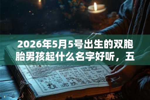 2026年5月5号出生的双胞胎男孩起什么名字好听，五行属什么