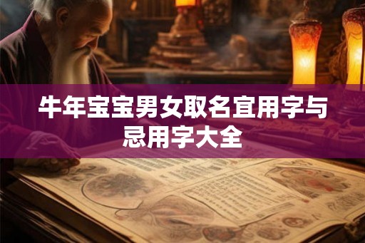 牛年宝宝男女取名宜用字与忌用字大全 牛年宝宝男女取名宜用字与忌用字大全