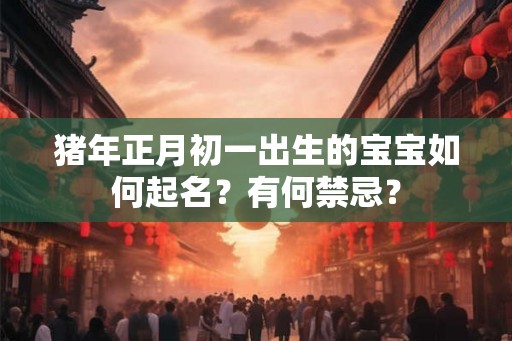 猪年正月初一出生的宝宝如何起名？有何禁忌？
