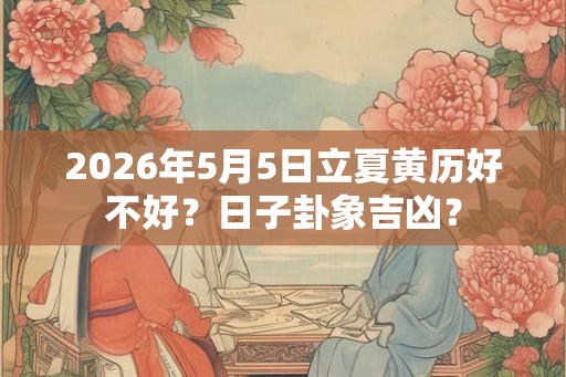 2026年5月5日立夏黄历好不好?日子卦象吉凶? 2026年5月5日立夏黄历好不好?日子卦象吉凶?