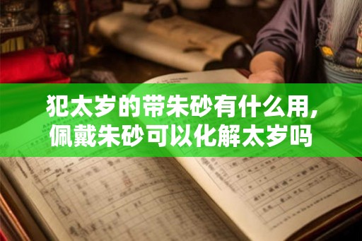 犯太岁的带朱砂有什么用,佩戴朱砂可以化解太岁吗