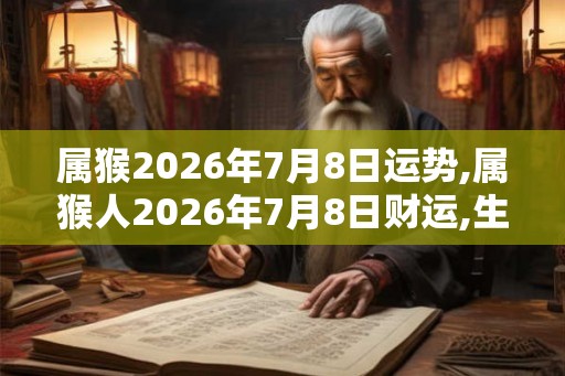 属猴2026年7月8日运势,属猴人2026年7月8日财运,生肖猴2026年7月8日运势