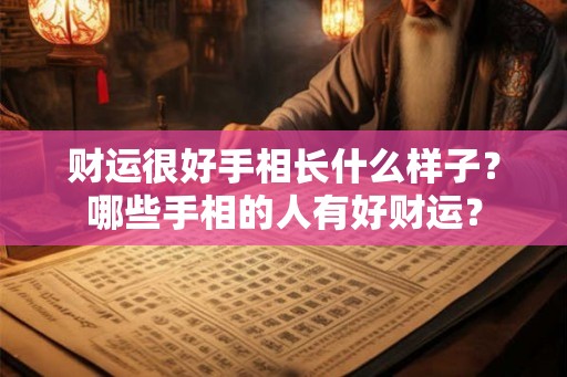 财运很好手相长什么样子？哪些手相的人有好财运？