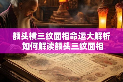 额头横三纹面相命运大解析 如何解读额头三纹面相