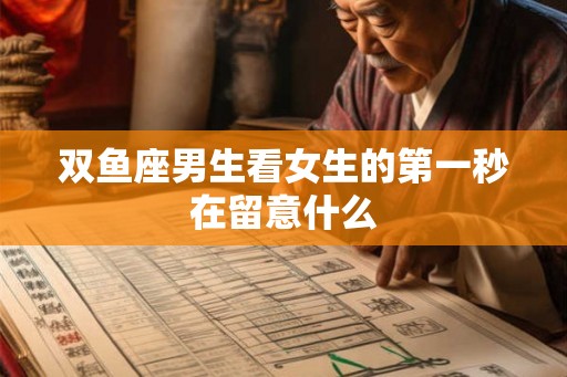 双鱼座男生看女生的第一秒在留意什么