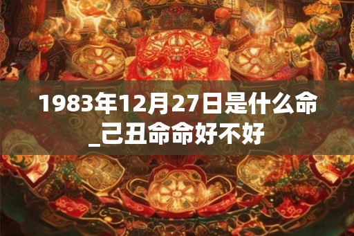 1983年12月27日是什么命_己丑命命好不好