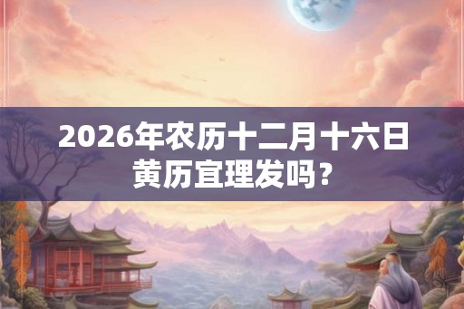 2026年农历十二月十六日黄历宜理发吗？