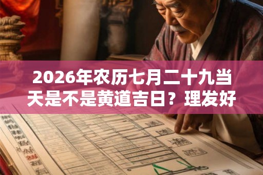 2026年农历七月二十九当天是不是黄道吉日?理发好不好? 2026年农历七月二十九当天是不是黄道吉日?理发好不好?