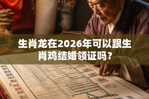 生肖龙在2026年可以跟生肖鸡结婚领证吗？