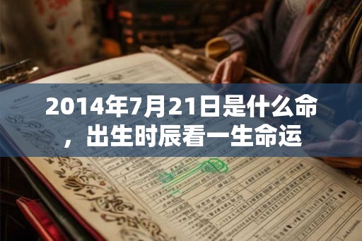 2014年7月21日是什么命，出生时辰看一生命运