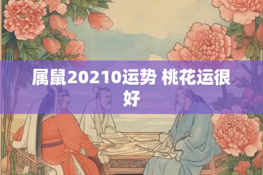 属鼠20210运势 桃花运很好