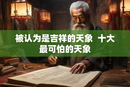 被认为是吉祥的天象  十大最可怕的天象