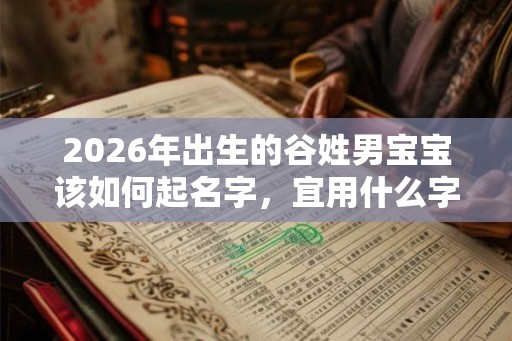 2026年出生的谷姓男宝宝该如何起名字,宜用什么字。 2026年出生的谷姓男宝宝该如何起名字,宜用什么字。