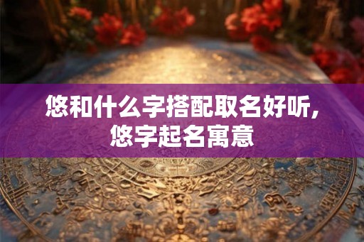 悠和什么字搭配取名好听,悠字起名寓意