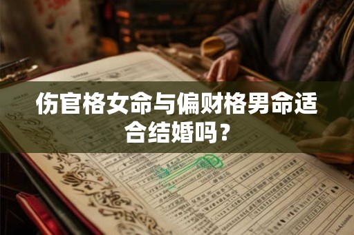 伤官格女命与偏财格男命适合结婚吗？