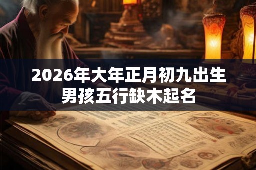 2026年大年正月初九出生男孩五行缺木起名 2026年大年正月初九出生男孩五行缺木起名