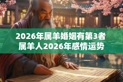 2026年属羊婚姻有第3者 属羊人2026年感情运势