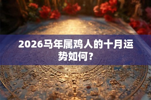 2026马年属鸡人的十月运势如何？