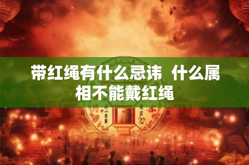 带红绳有什么忌讳  什么属相不能戴红绳