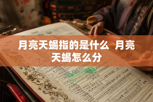 月亮天蝎指的是什么  月亮天蝎怎么分