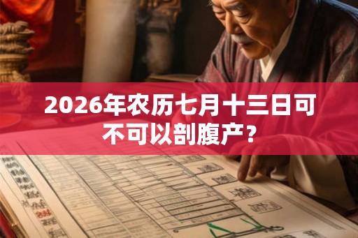 2026年农历七月十三日可不可以剖腹产？
