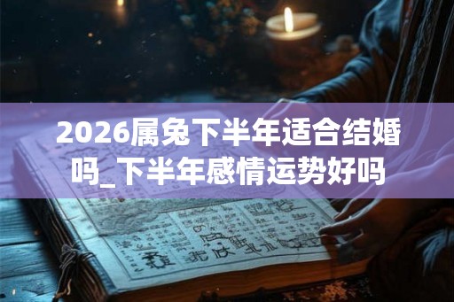 2026属兔下半年适合结婚吗_下半年感情运势好吗