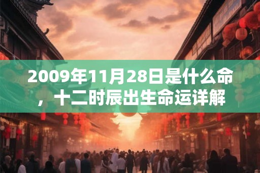 2009年11月28日是什么命，十二时辰出生命运详解