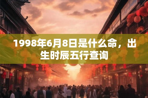 1998年6月8日是什么命，出生时辰五行查询