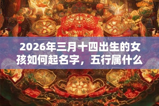2026年三月十四出生的女孩如何起名字，五行属什么
