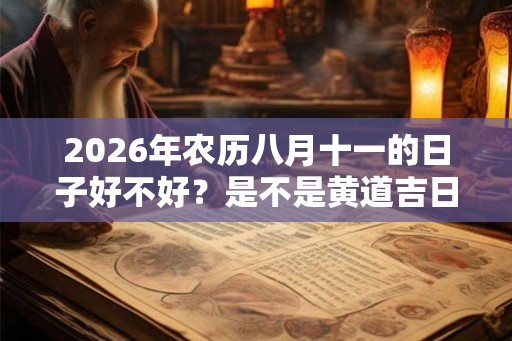 2026年农历八月十一的日子好不好?是不是黄道吉日? 2026年农历八月十一的日子好不好?是不是黄道吉日?
