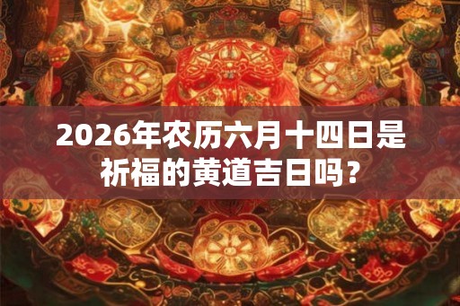 2026年农历六月十四日是祈福的黄道吉日吗？
