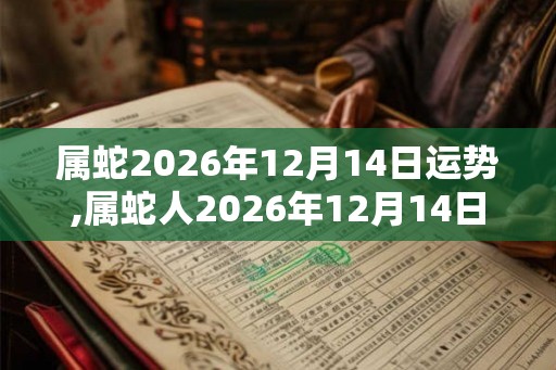 属蛇2026年12月14日运势,属蛇人2026年12月14日财运,生肖蛇2026年12月14日运势