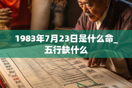 1983年7月23日是什么命_五行缺什么