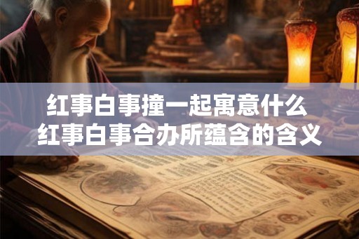红事白事撞一起寓意什么 红事白事合办所蕴含的含义