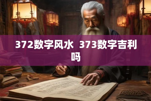 372数字风水  373数字吉利吗
