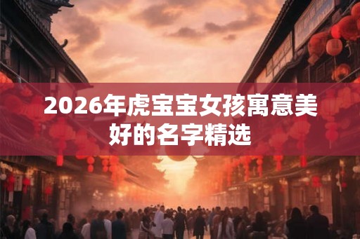 2026年虎宝宝女孩寓意美好的名字精选
